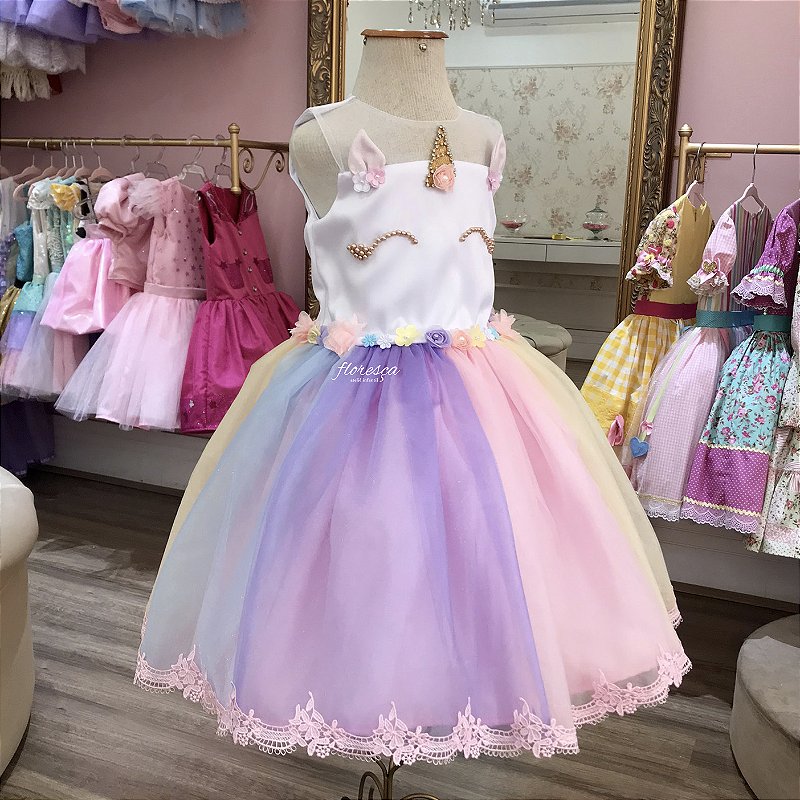 Vestido Festa Vestido De UnicÃ³rnio Mercado Livre Vestido Unic