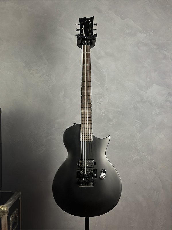 Guitarra Esp Ltd Black Metal Ec-fr Floyd Rose Black Satin