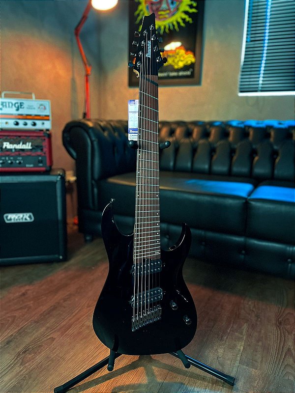 Ibanez RGMS8-BK ケース、ストラップ付き 8弦ギター GUITARRA ELETRICA - 8C - IBANEZ - RGMS8-BK - Crunch Music
