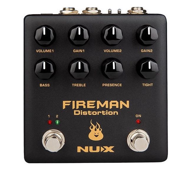 NUX FIREMAN Distortion ギターエフェクター PEDAL DE DISTORCAO FIREMAN - NUX - Crunch Music