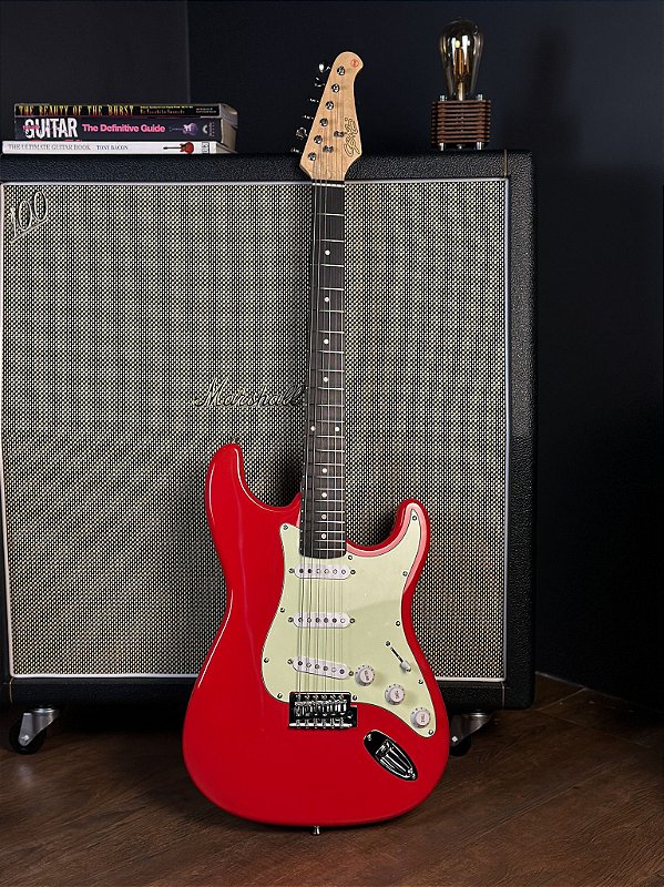 Guitarra Seizi Vintage Shinobi Sss Seymour Duncan - Fiesta Red