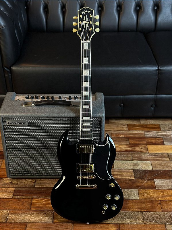 ギター Epiphone SG CUSTOM SHOP GUITARRA EPIPHONE SG CUSTOM EBONY - GUITARRA EPIPHONE SG CUSTOM