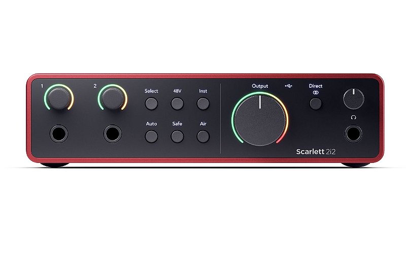 Interface de Audio Focusrite 2i2 - 4 Geração - 2 Anos de Garantia