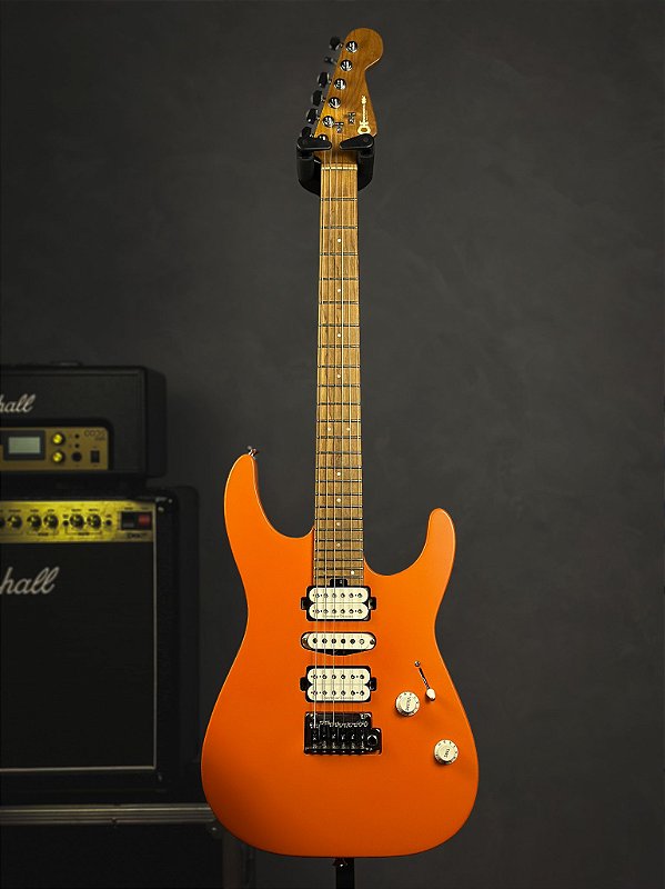 Guitarra Pro-Mod DK24 HSH 2PT CM Satin Orange Crush - Crunch Music