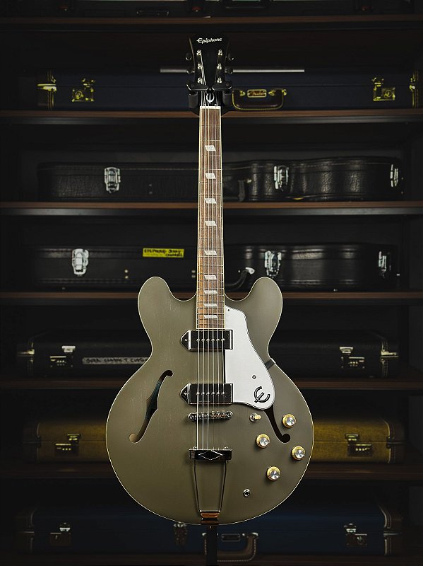 Guitarra Semi Acustica Epiphone Casino Worn - Olive Drab - Crunch