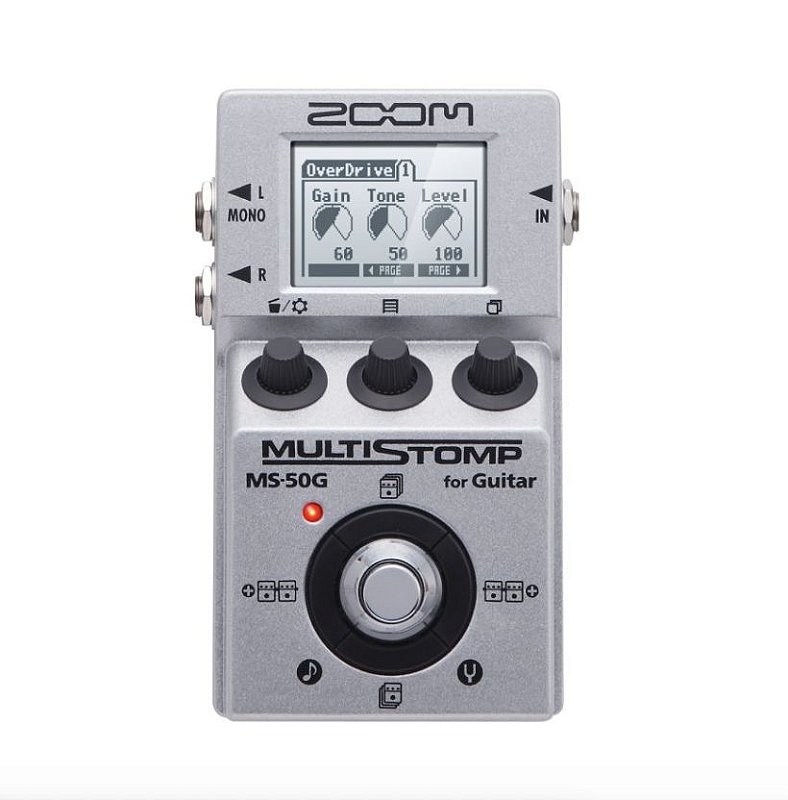 PEDAL DE EFEITO PARA GUITARRA ZOOM MS 50G - Crunch Music