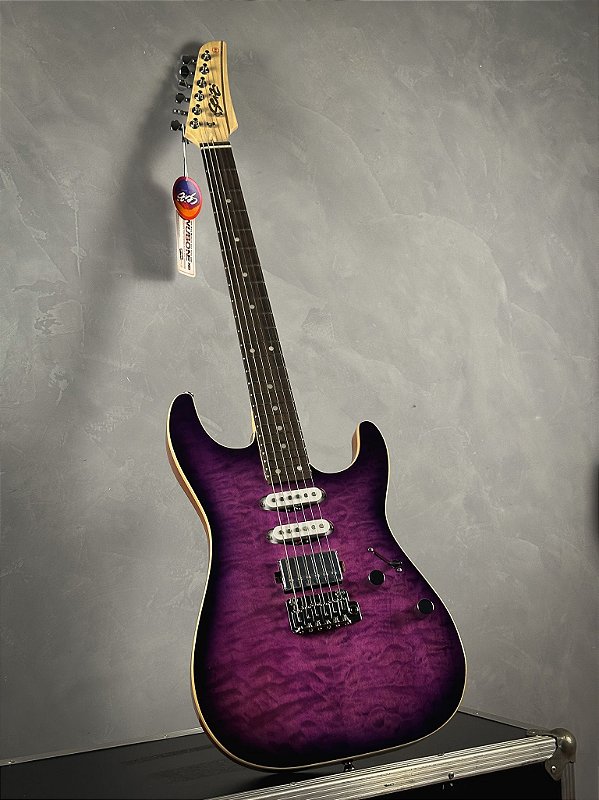 GUITARRA ELET SEIZI KATANA HASHIRA RW QUILTED PURPLE HAZE - HSS