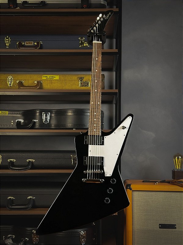 Epiphone Explorer エレキベース ブラック Epiphone Goth '58 Explorer PB(ピッチブラック) エレキギター初心者14