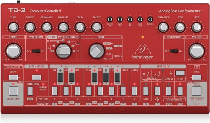 behringer td-3 computer controlled 美品 SINTETIZADOR BEHRINGER TD-3-RD - Crunch Music