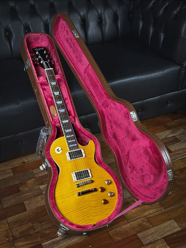 ギター Epiphone Kirk Hammett (Greeny Burst) Guitarra Epiphone Les Paul 1959 Kirk Hammett Signature