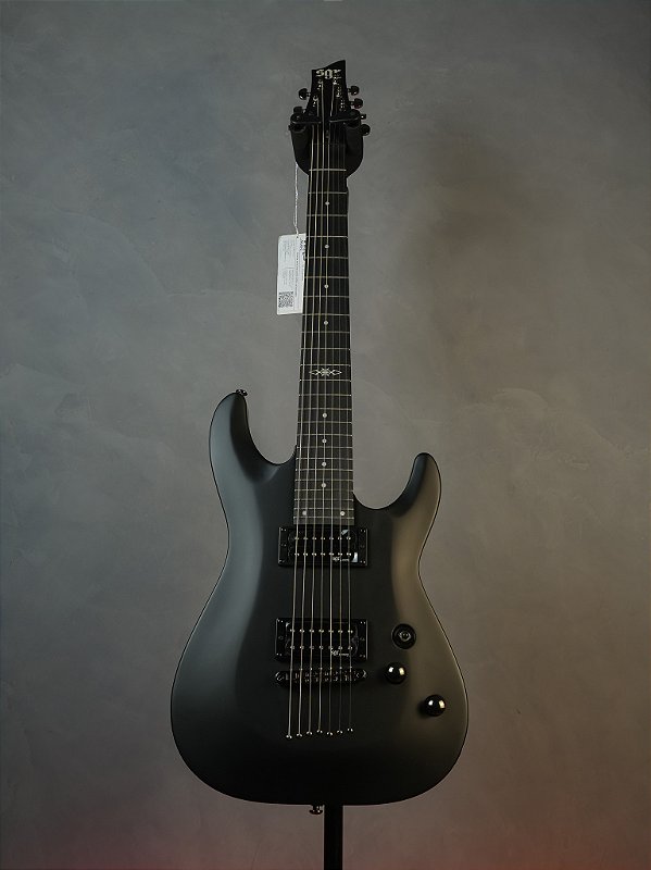 SCHECTER
 エレキギター 赤 Guitarra Schecter Sgr C-7 Midnight Satin Black #3822 - 7 cordas