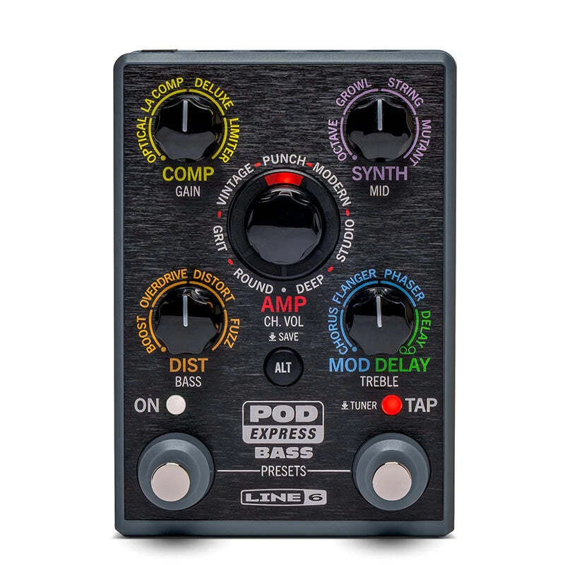 Pedaleira Line 6 Para Baixo Pod Express Bass - Crunch Music