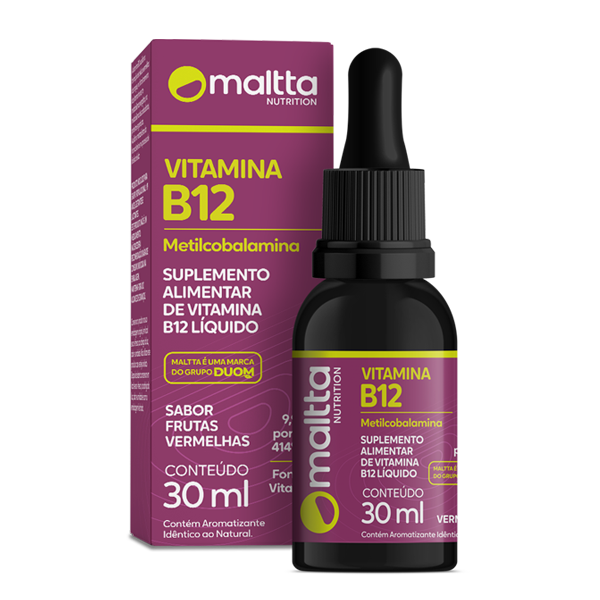 Vitamina B12 Gotas 30ml Maltta - Sabor Frutas Vermelhas - Loja