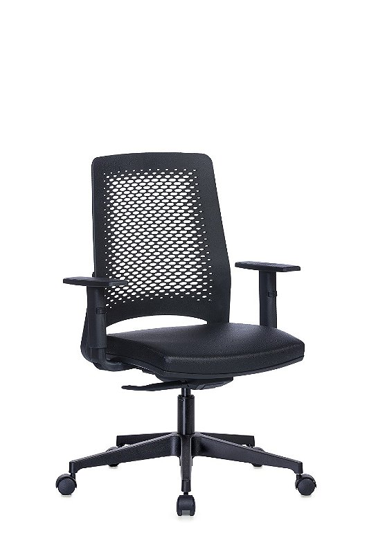 Cadeira De Escritório Ergonómica Preta Com As Costas Em Malha De Nylon Edm  con Ofertas en Carrefour