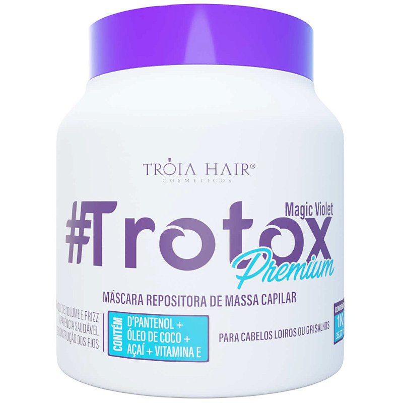 Repositor de Massa Orgânico Magic Violet sem Formol - Troia Hair