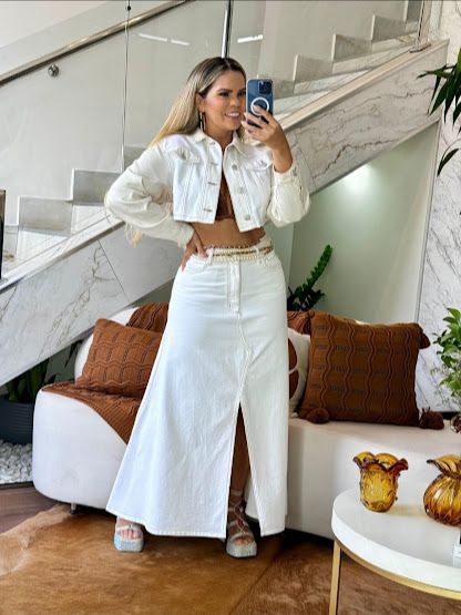 Saia Jeans Saias Longas Infantis Saia Jeans Saia Branca Longa Mercado Livre  Saia Branca Saia Longa