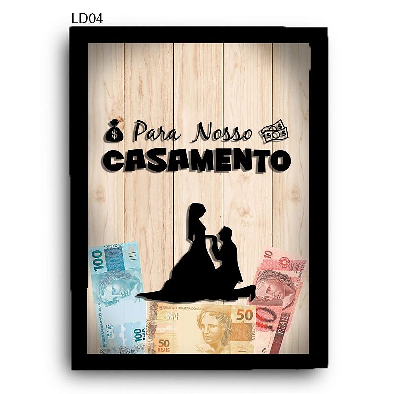 Quadro Cofre Para Nosso Casamento LDQC10