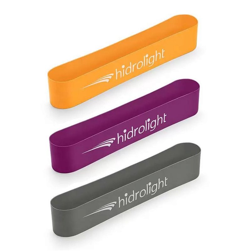 Kit Mini Band Hidrolight 3 unidades: Suave, Moderada e Forte