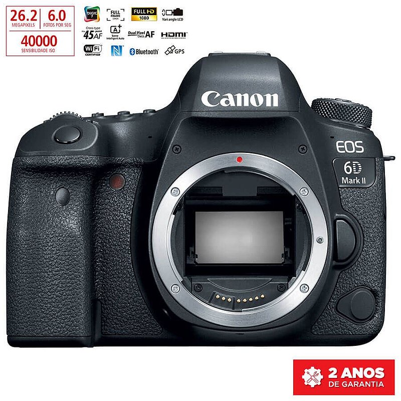 Câmera Canon EOS 6D Mark II DSLR - Campvideo - Equipamentos