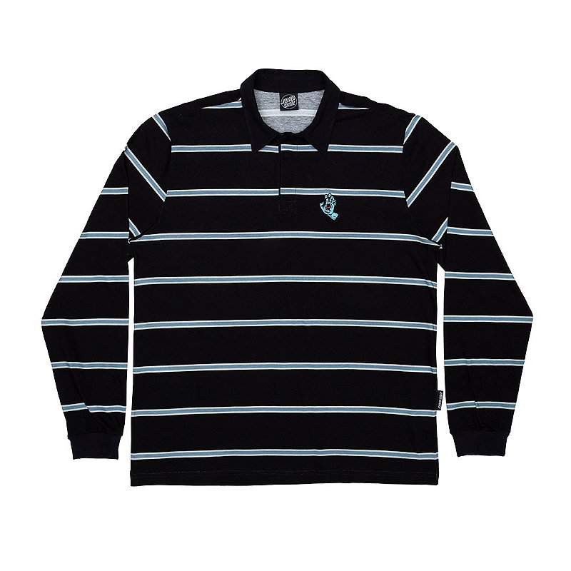 Camisa Polo Santa Cruz Manga Longa Mini Hand Stripe - Pégasos