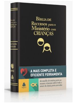 BÍBLIA DE RECURSOS PARA O MINISTÉRIO COM CRIANÇAS LUXO PRETA RA APEC