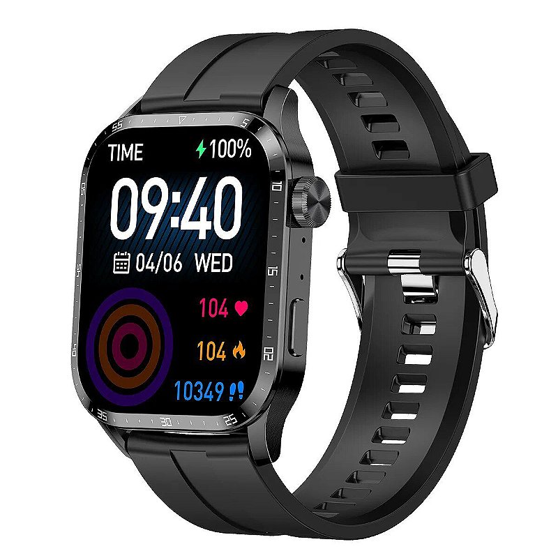 Relógio inteligente Glucose para homens e mulheres NFC Smartwatch 2023 cor  da pulseira preto/cinza