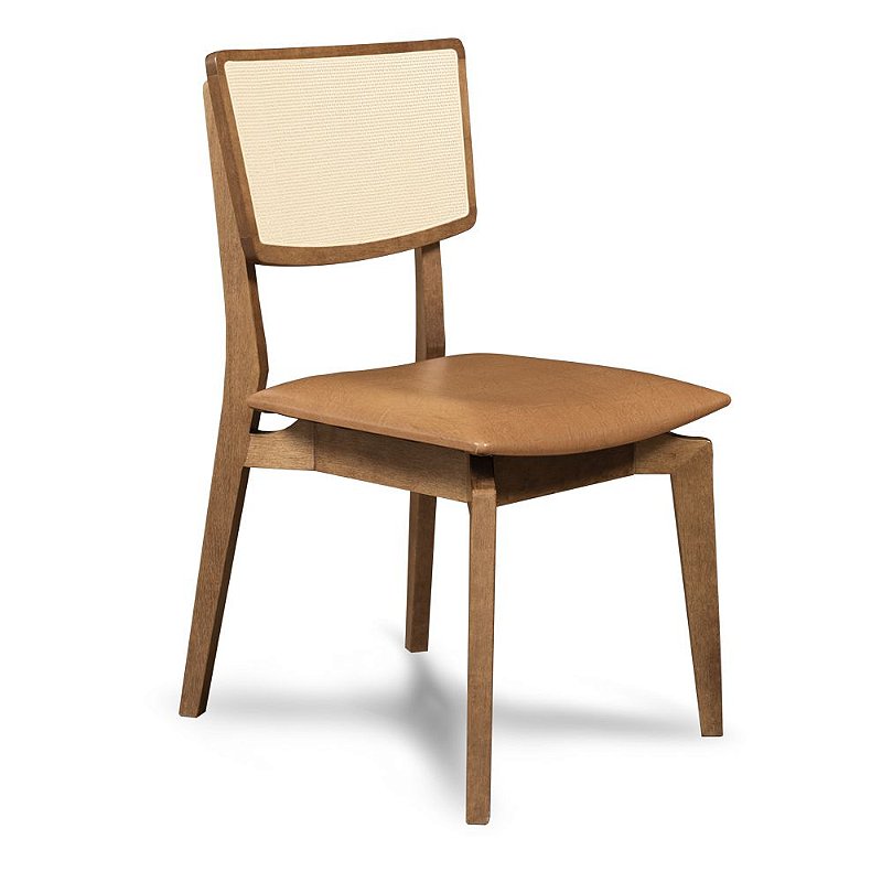 Cadeira Sara Encosto em Palha / Tela Courissimo Caramelo - Loja Vale  Ambientes Design