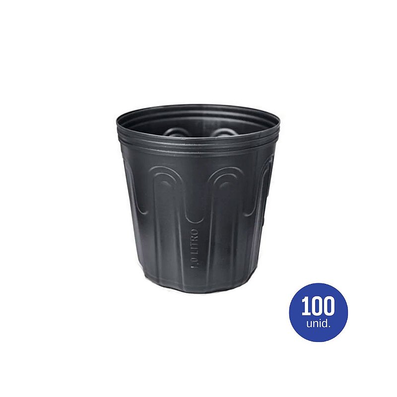 Embalagem para muda 1,0 litro preto - 100 unid.