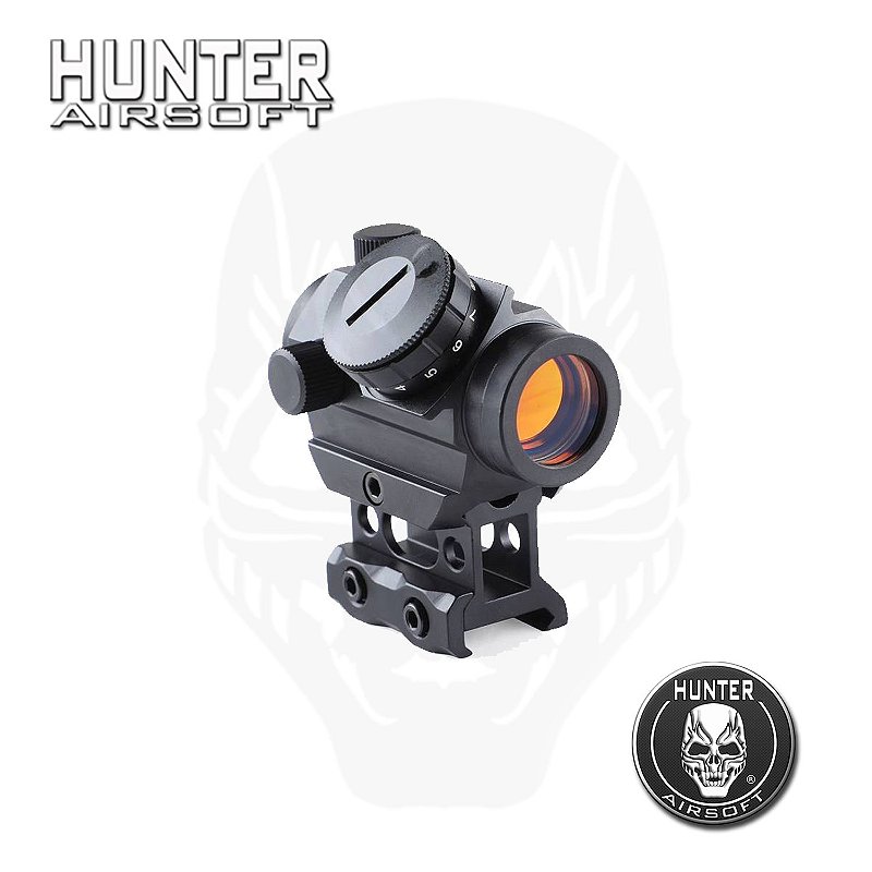 Red Dot mod T1 com elevador de trilho 22mm - Hunter Airsoft