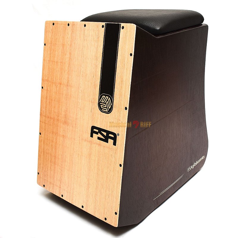 CAJON FSA GIBAO ELÉTRICO CAPTAÇÃO DUPLA TABACO FGB6504 Musical RIFF