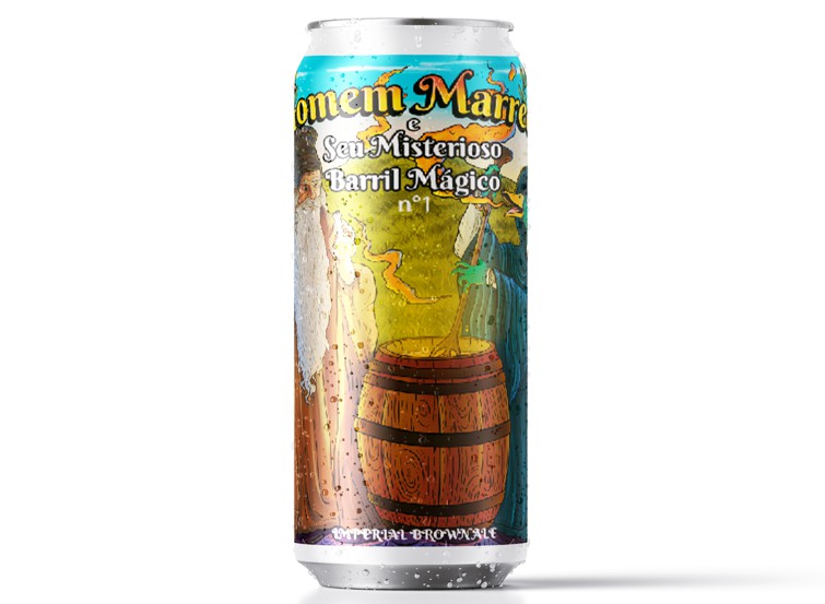 CERVEJA HOMEM MARRECO E SEU BARRIL MISTERIOSO Nº1 IMPERIAL BROWN