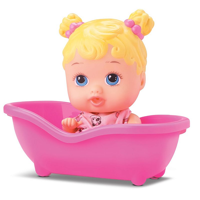 MC Toys Boneca Bebê Little Dolls Banheirinha Divertoys MC Toys