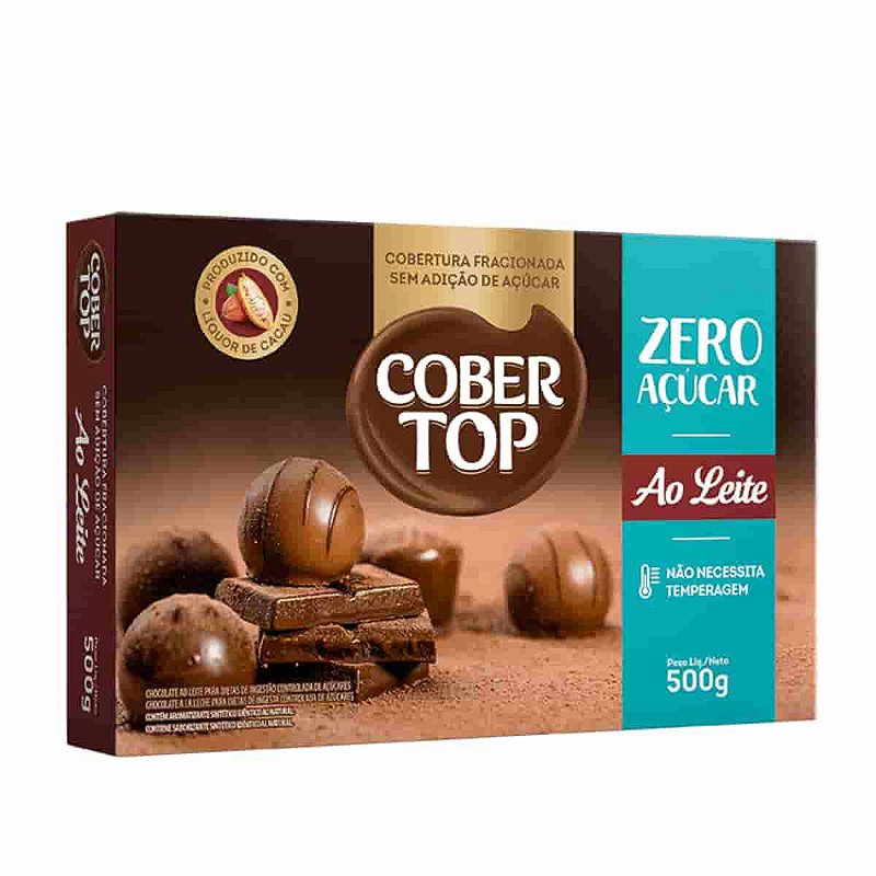 Cobertura em Barra Chocolate ao Leite DIET 500g Cobertop  Compre na  Mercadoce - Mercadoce - Doces, Confeitaria e Embalagem