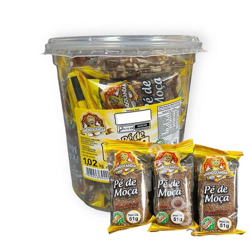Pé de Moça Com 20 unidades | Amendolândia - Mercadoce - Doces