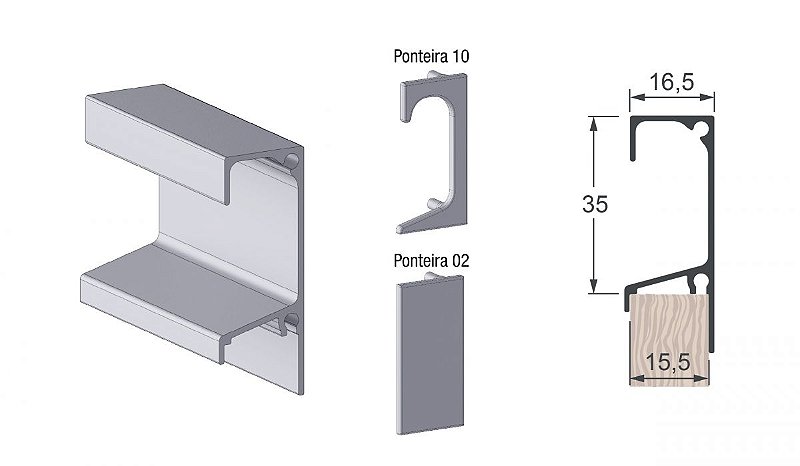 PERFIL ALT-5046T PUX 15MM INOX 3MTS ( APENAS RETIRADA ) - VT