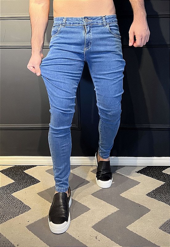 Calça Jeans Super Skinny Azul Clássico