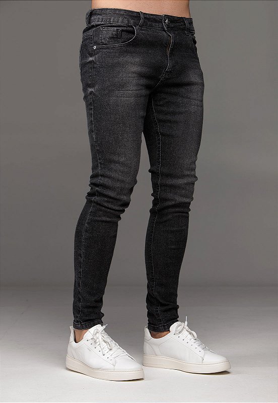 Calça Jeans Super Skinny Vidic Preta