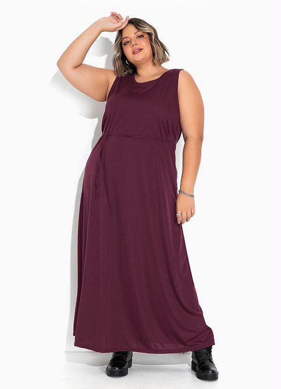 Vestido bordo longo hotsell