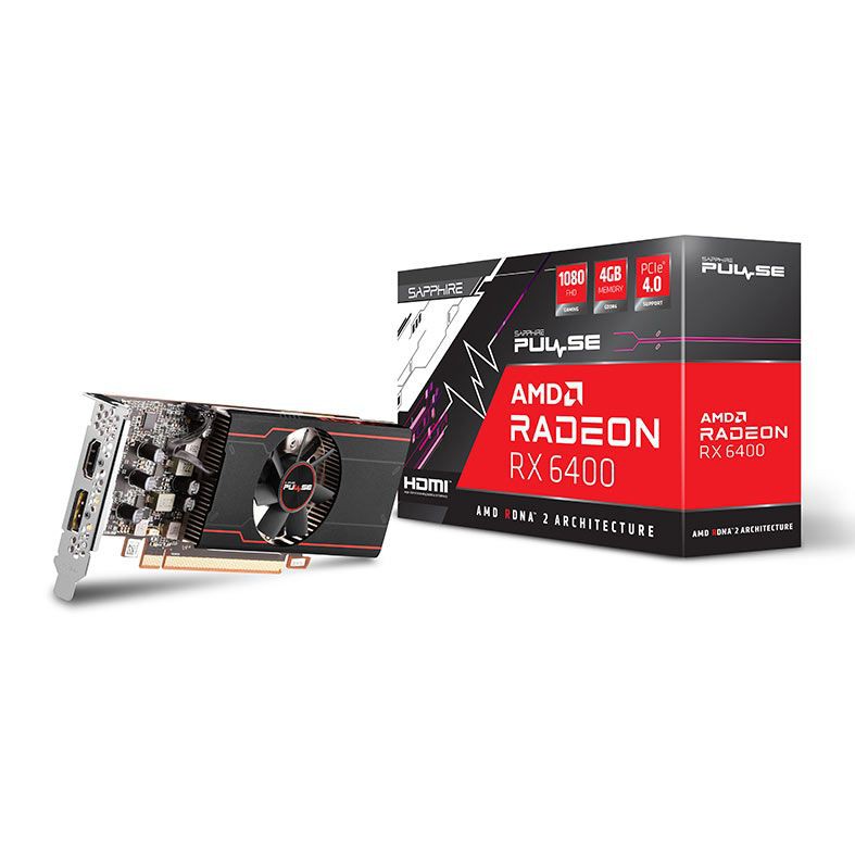 Placa de Vídeo Sapphire Pulse AMD Radeon RX 6400 Gaming 4GB GDDR6