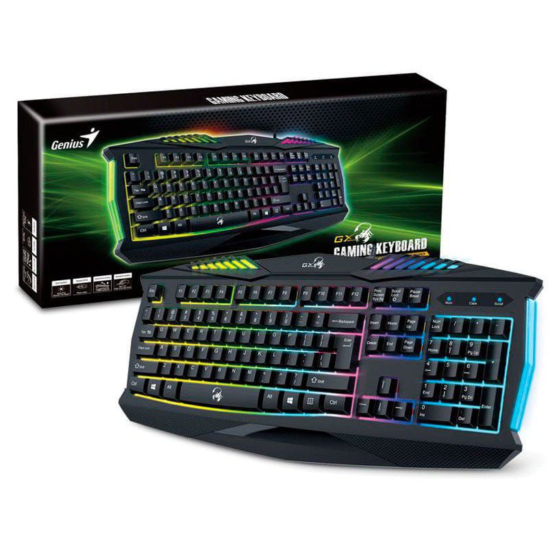Teclado Gamer USB Genius Scorpion K220 Preto - PC Gamer em Goiânia