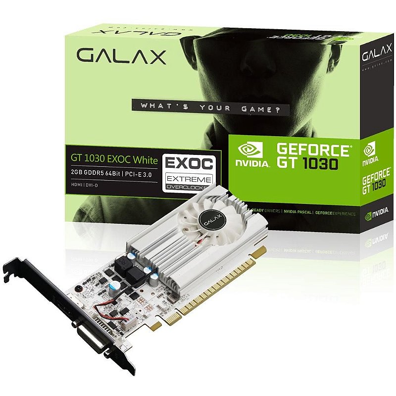 Placa de Vídeo VGA Galax NVIDIA GeForce GT 1030 2GB DDR5 ...