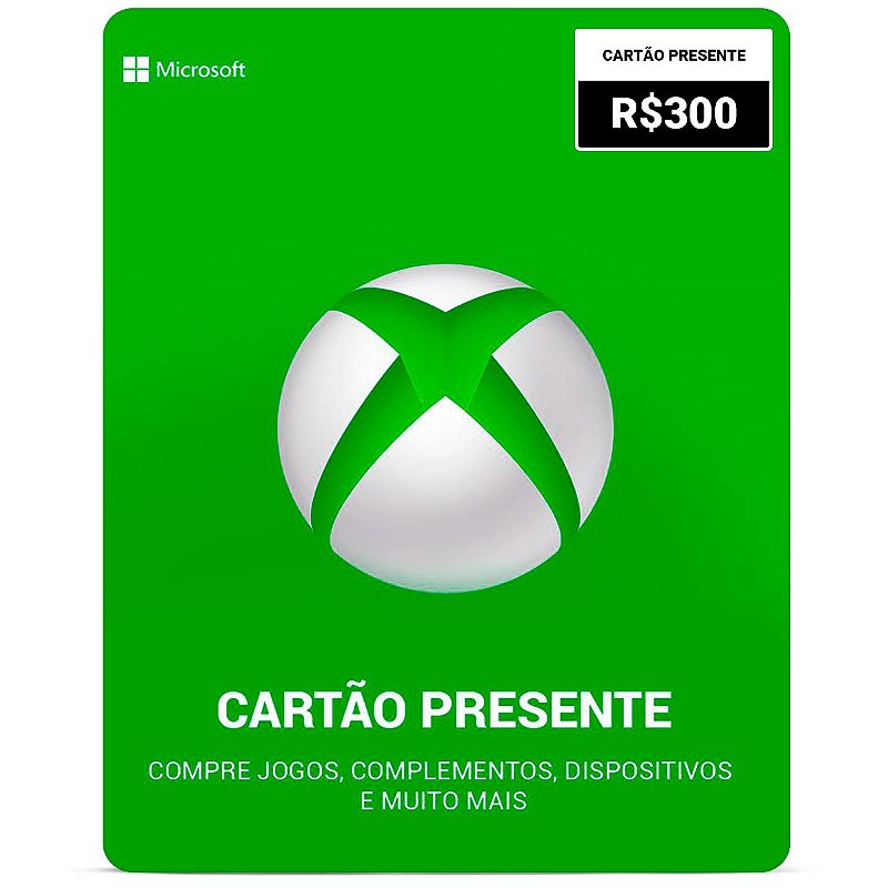 Xbox Live R$ 300 Reais - Código Digital - PentaKill Store - PentaKill Store  - Gift Card e Games