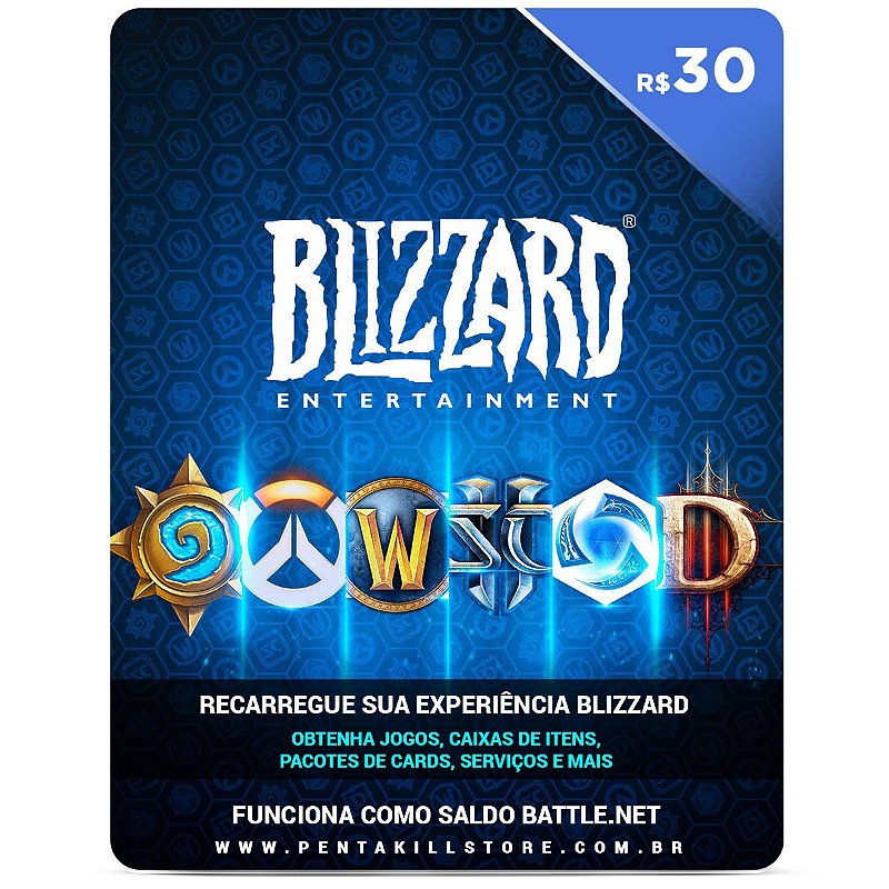 Blizzard Battle.Net R$30 Reais - Código Digital - PentaKill Store