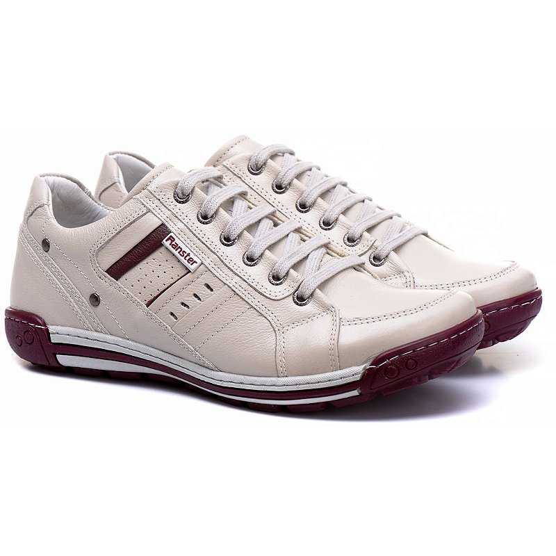 sapatenis couro florense confortável masculino