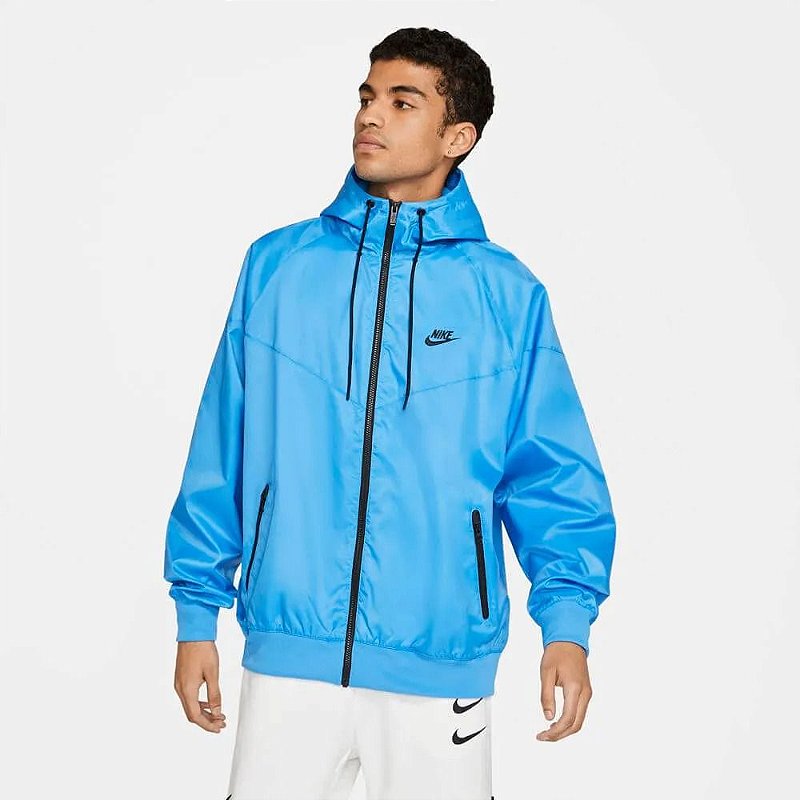 Jaqueta Nike Sportswear Windrunner Azul com Vermelho - Top Store