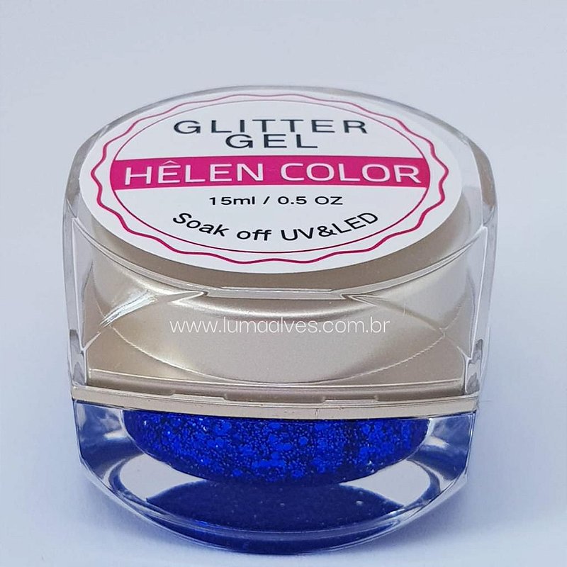 Glitter Gel Hêlen Color UV Led 007 15ml - Luma Alves