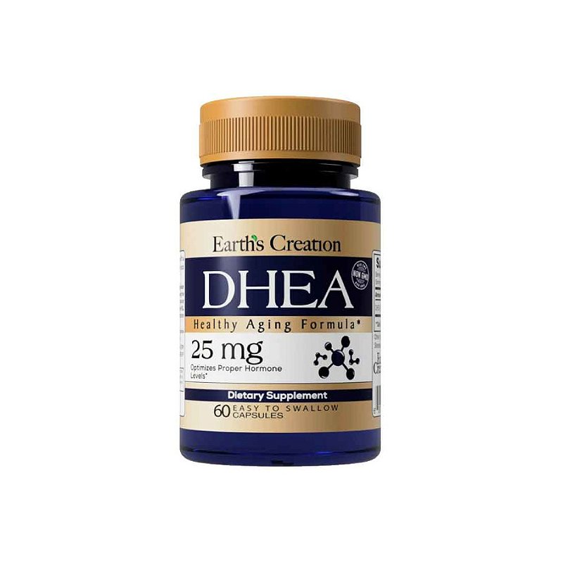 Dhea 25mg 60 Cápsulas Earths Creation Bh Suplementos 