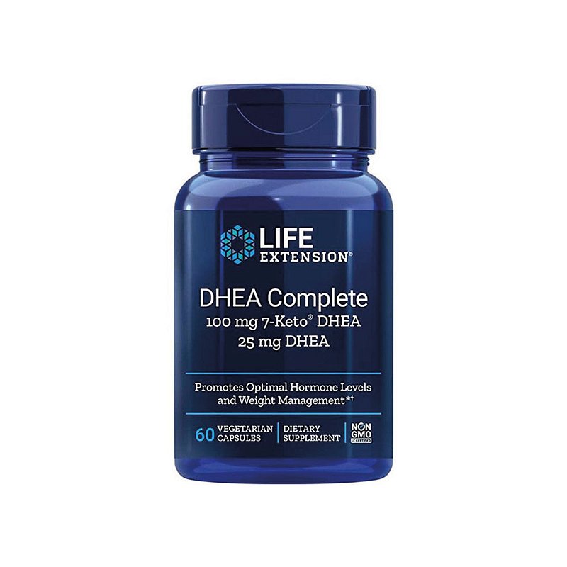 DHEA COMPLETE DHEA 25mg + 7Keto DHEA 100mg 60 Veg Cápsulas Life Ex