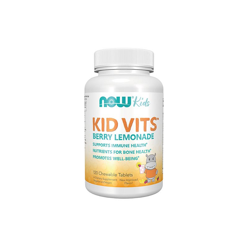 Multivitamínico Infantil Kid Vits 120 Tabletes mastigáveis - Now Foods ...