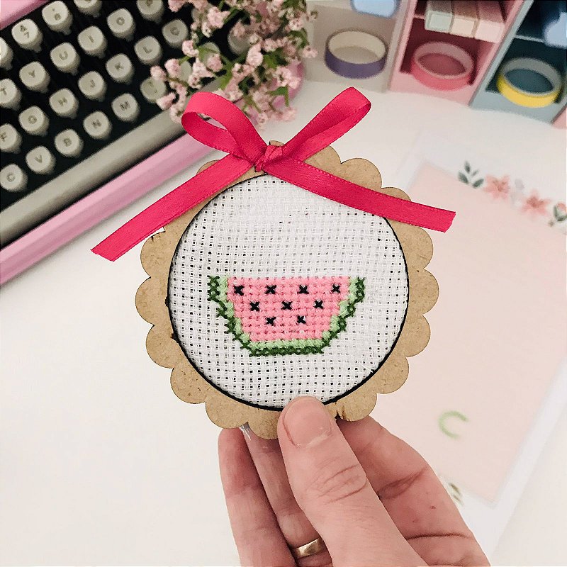 Kit Ponto Cruz Melancia Lalalume